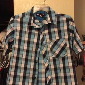 Boys button down short sleeved flannel